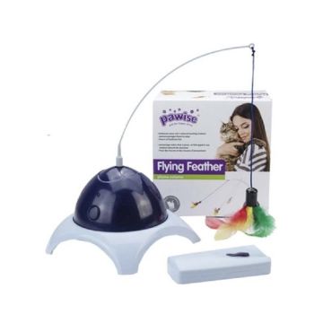 Pawise Cat Flying Feather With Remote Control