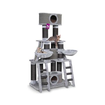 Petrebels Cat Tree Skyline 185 Cat Scratching Post - Grey