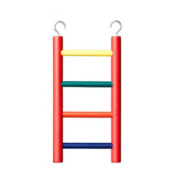 Prevue 4-Rung Multi-Color Wood Ladder for Bird