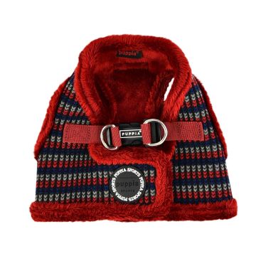 Puppia Elliot Soft Dog Harness (B) - Wine - Small