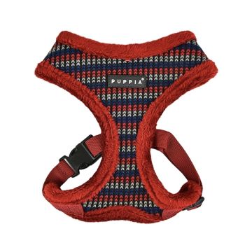 Puppia Elliot Soft Dog Harness (A) - Wine - Small