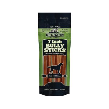 Redbarn Bully Stick Dog Treat - 7" - Pack of 3