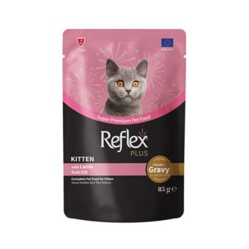 Reflex Plus Chunks In Gravy with Lamb Kitten Food Pouch - 85 g