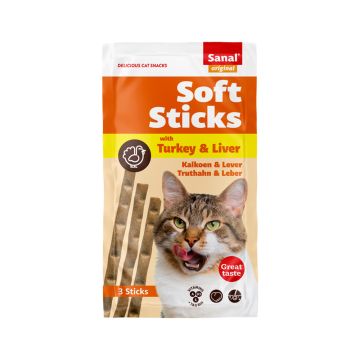 Sanal Cat Softsticks Turkey & Liver - 15g