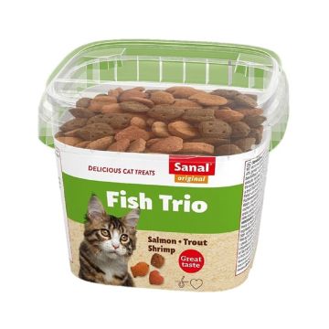 Sanal Fish Trio Cat Treat - 75g