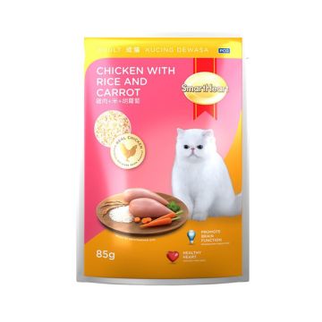 SmartHeart Chicken and Carrot Adult Wet Cat Food - 85 g