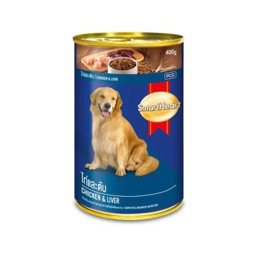 SmartHeart Chicken and Liver Adult Canned Dog Food - 400 g