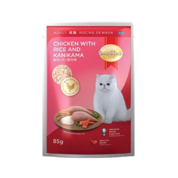SmartHeart Rice and Kanikama Cat Food Pouches - 85 g