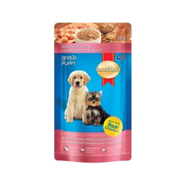 SmartHeart Smoked Chicken Flavor with Vegetables Adult Dog Food Pouch - 130 g