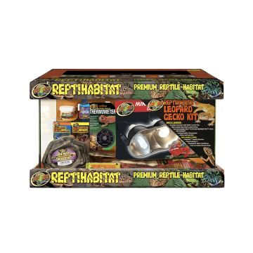 Zoo Med 10 Gallon ReptiHabitat Leopard Gecko Kit - 20″L x 10″W x 12″H