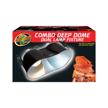 Zoo Med Combo Deep Dome Dual Lamp Fixture