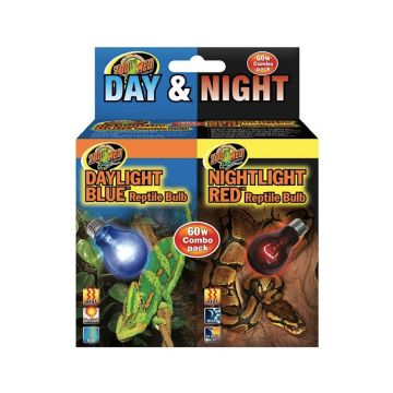 Zoo Med Day & Night Reptile Bulb Combo Pack - 60W
