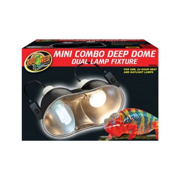 Zoo Med Mini Combo Deep Dome Lamp Fixture 100W Max
