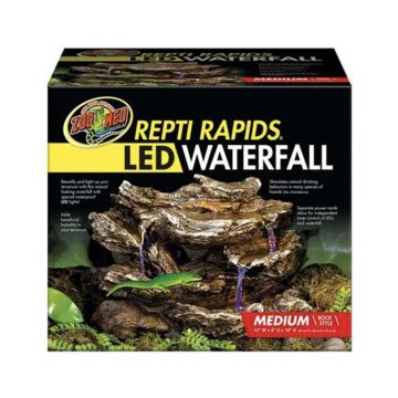 Zoo Med Repti Rapids LED Waterfall Rock - Medium