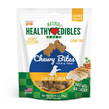 Nylabone Healthy Edibles Chewy Bites Chicken Dog Treats - 170g