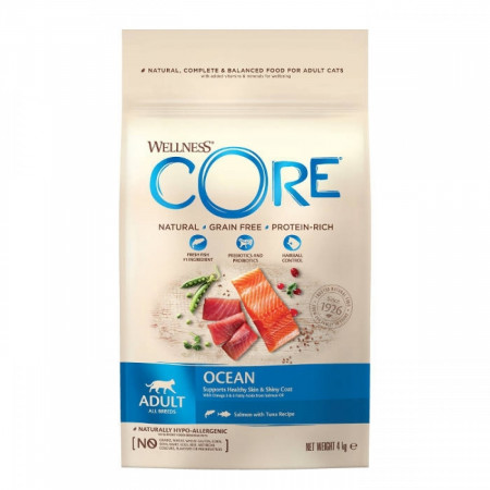 Wellness CORE Ocean Salmon with Tuna Recipe Adult Dry Cat Food, 4 Kg