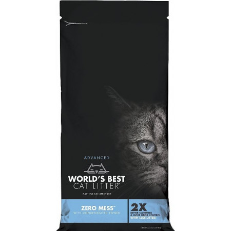 World's Best Cat Litter Zero Mess Unscented Clumping Corn, 24 lb