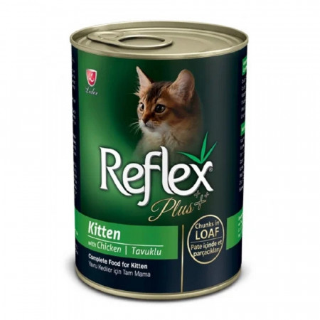 Reflex Plus Chunks in Loaf Pate with Chicken Wet Kitten Food, 400 g