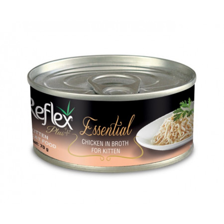 Reflex Plus Essential Chicken in Broth for Kitten Wet Food, 70g