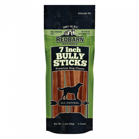 Redbarn Bully Stick Dog Treat, 7" - Pack of 3