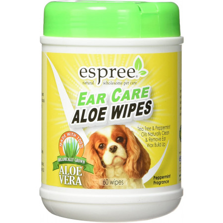 Espree Ear Care Aloe Wipes, 60 Counts
