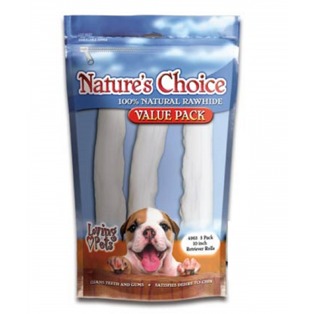 Loving Pets Nature's Choice White Retriever Rolls Dog Treats, 3 pcs