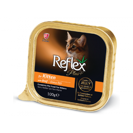 Reflex Plus Beef  Chunks in Jelly Wet Kitten Food, 100 g