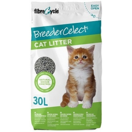 Fibrecycle BreederCelect Non-Clumping Cat Litter, 30L
