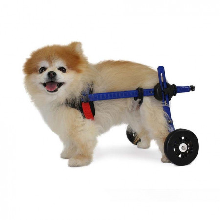 Walkin' Pets Mini Dog B2 Wheelchair with Rubber Wheels - 4 inches