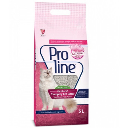 Proline Bentonite Clumping Baby Powder Cat Litter - 5 L 