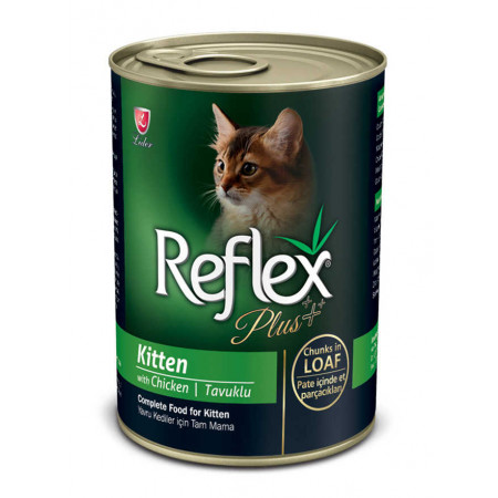 Reflex Plus Kitten Chunks in Loaf Pate with Chicken, 400g