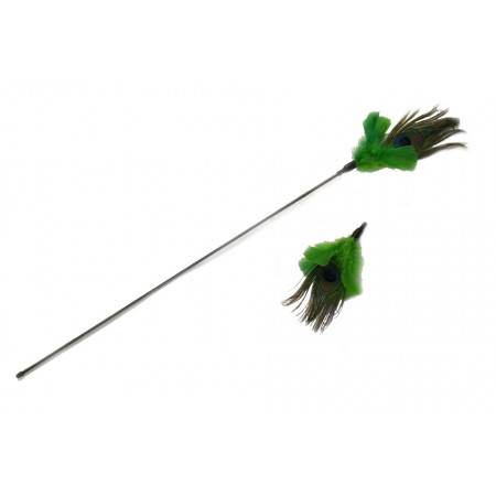 Vee Purrfect Peacock Feather Cat Toy