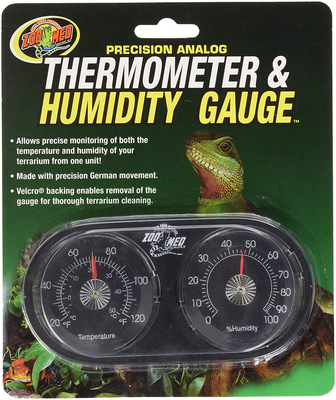 Zoo Med Analog Thermometer & Humidity Gauge