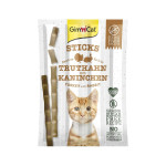 GimCat Sticks Turkey & Rabbit Cat Treats, 20g, 4pcs